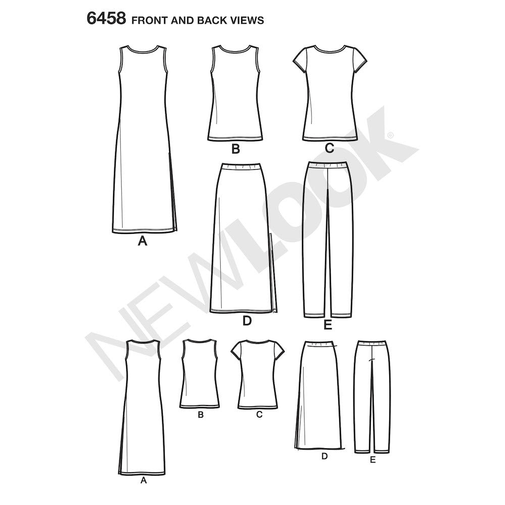 Newlook Pattern 6439 Misses' Knit Tunics with Leggings