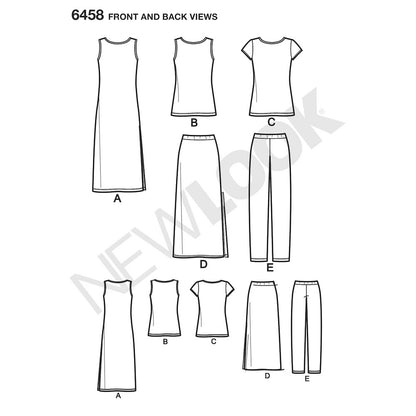 Newlook Pattern 6439 Misses' Knit Tunics with Leggings