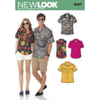 Newlook Pattern 6197 Misses' and Men's Shirts