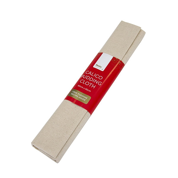 Festv Calico Pudding Cloth, Natural- 90 x 90cm