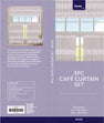 Cafe Curtain Set, Rose- 3pk