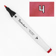 Thiscolor Double Tip Fabric Marker, 4 Vivid Red
