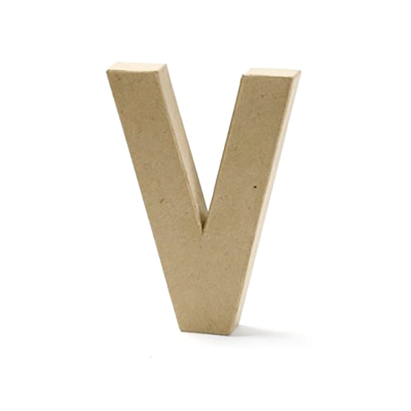 Paper Mache Letter, V - 8 inch