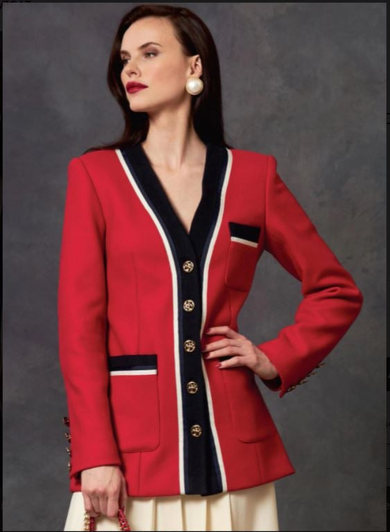 Vogue Pattern V1643 
Misses'/Misses' Petite Jacket, Dress and Skirt A5(6-8-10-12-14)