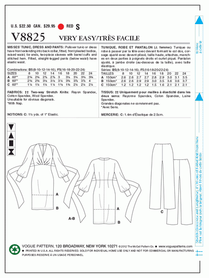 Vogue Pattern V8825 B5 (8-10-12-14-16)