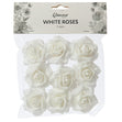White Craft Roses- 9pk