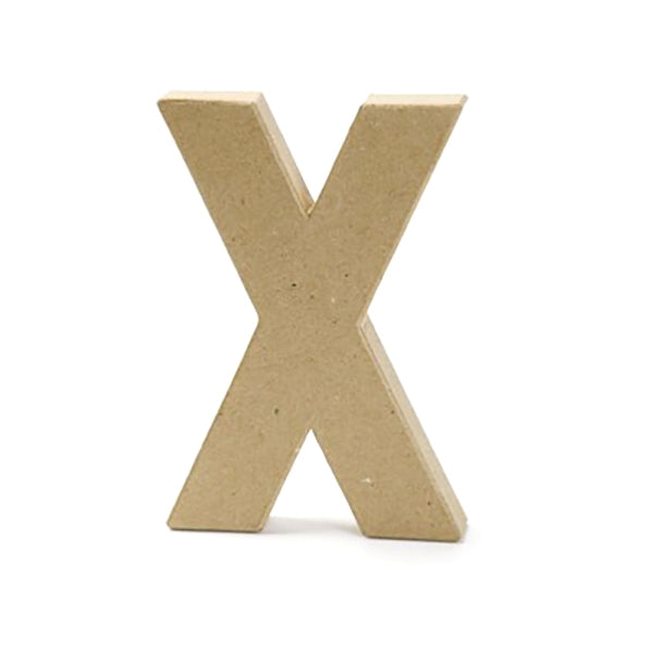 Paper Mache Letter, X - 8 inch