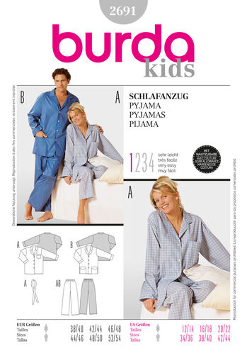 Burda Pattern 2691- Pajamas